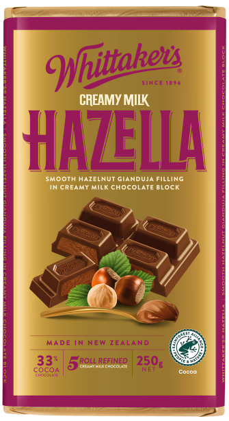 Whittaker's Hazella 250g (Made in New Zealand)