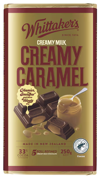 Whittaker's Creamy Milk Creamy Caramel 250g (Made in New Zealand)