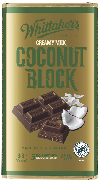 Whittaker's Block Coconut 33% Cocoa 250g