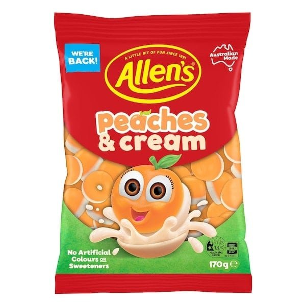 Allens Peaches & Cream 170g