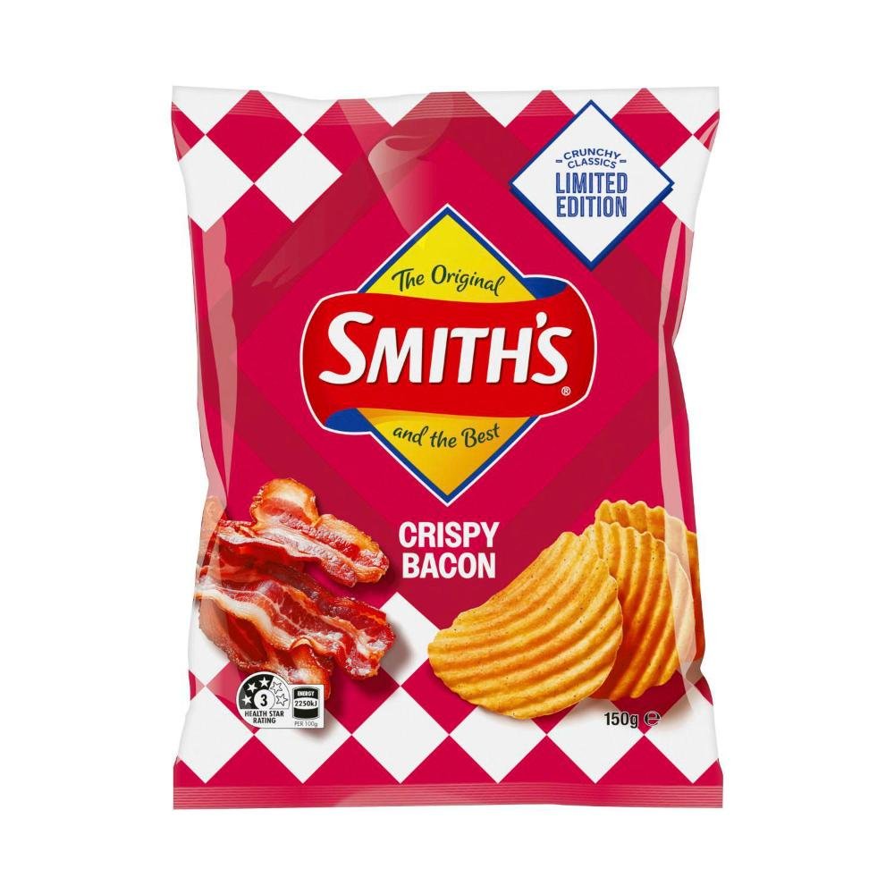Smith's Crinkle Potato Chips Crispy Bacon | 150g