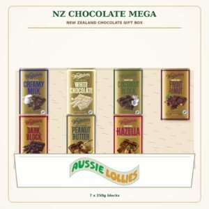 Aussie Lollies NZ Chocolate Mega Gift Box | Whittaker's 7 x 250g Blocks