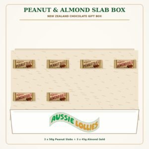 Aussie Lollies Peanut & Almond Slab Gift Box | Whittaker's 6 Bar Selection
