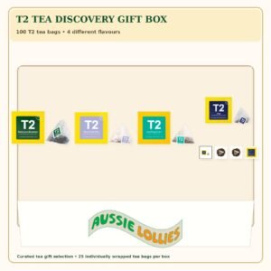 Aussie Lollies T2 Tea Discovery Gift Box | 100 Tea Bags